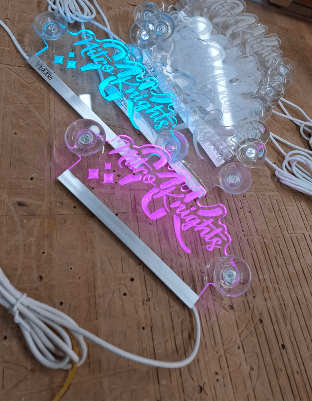 Nitro Knights LED Dash sign 