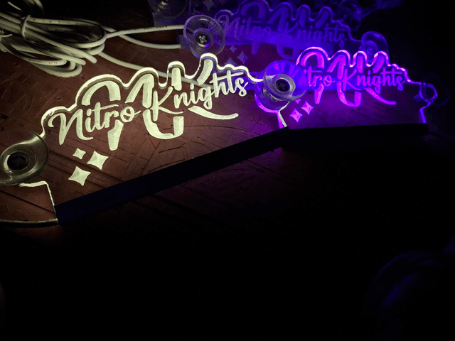 Nitro Knights LED Dash sign 