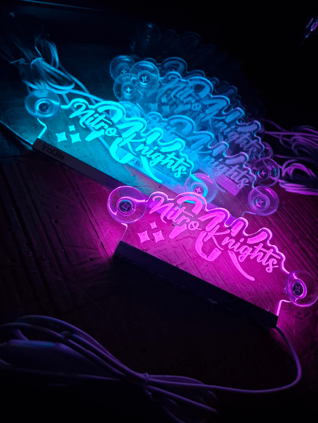 Nitro Knights LED Dash sign 