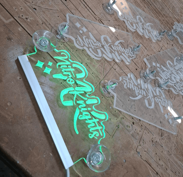 Nitro Knights LED Dash sign 