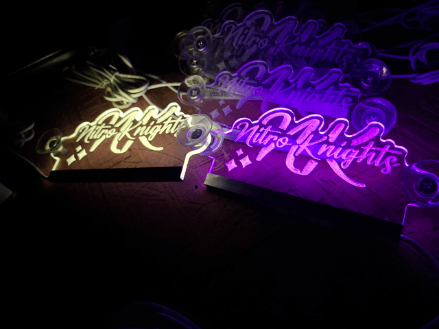 Nitro Knights LED Dash sign 